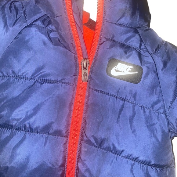 nike baby boy navy red puffer Snowsuit size 6 months 6M - Picture 3 of 4